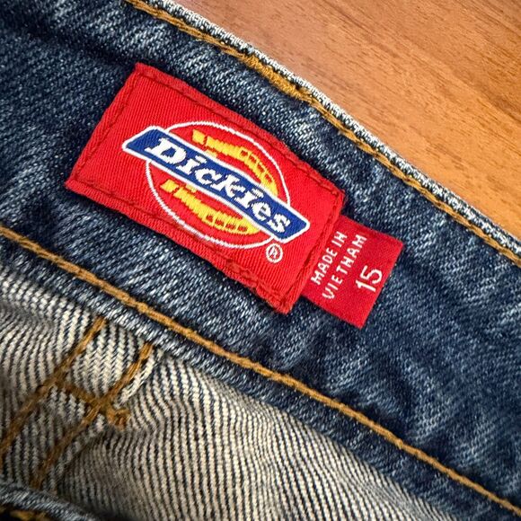 Women DIckies Mid Rise Straight Leg Denim Jeans in Dark Blue Size 15 - Picture 6 of 7